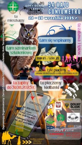 54 Rajd Goniometru; 26-28 września 2025 r.; Lasocin